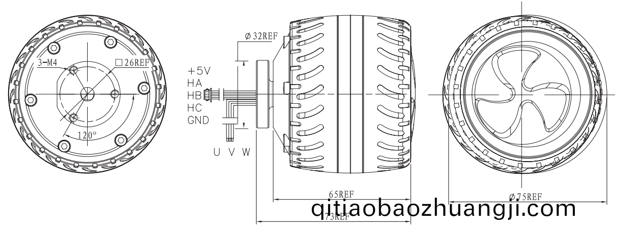 OT-EM6064滑闆(ban)車電(dian)機|平(ping)闆車電機(ji)|獨(du)輪車電機(ji)|電(dian)動(dong)車(che)電機|無刷電(dian)機(ji)-萬(wan)至(zhi)達電(dian)機