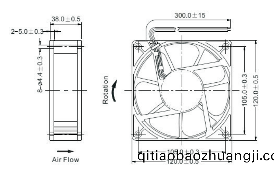 OT-EF12038無(wu)刷(shua)電機(ji)|風(fēng)扇(shan)電(dian)機|無(wu)刷直流電(dian)機(ji)-萬(wan)至(zhi)達(dá)電(dian)機