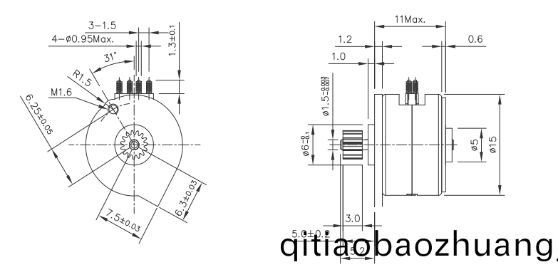 OT-SM15P-245D步(bu)進電(dian)機|攝像機電機(ji)|醫療(liao)設(she)備電機(ji)|微(wei)型馬達(da)-萬(wan)至(zhi)達電機(ji)