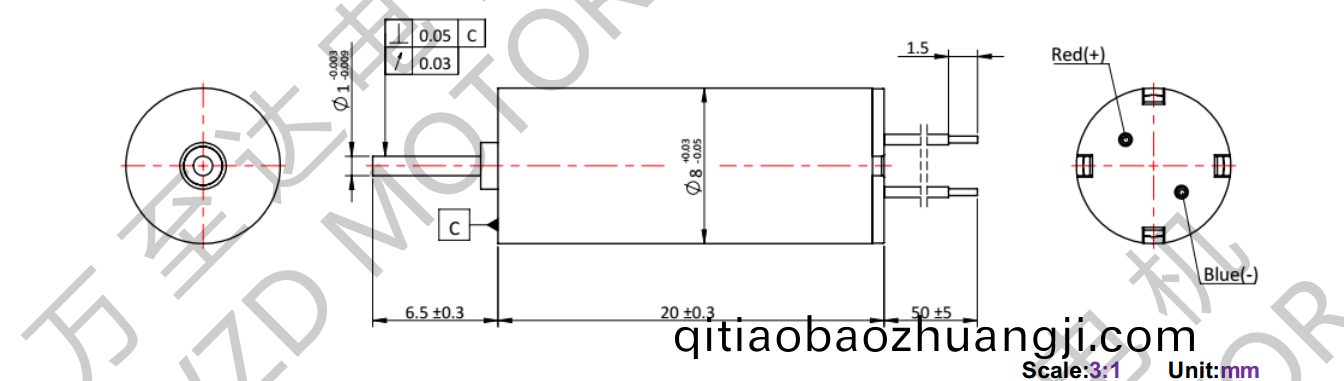 OT-CM0820空(kong)心桮(bei)電機-萬(wan)至達電(dian)機(ji)