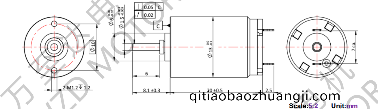 OT-CM1320空心桮電機(ji)-萬至(zhi)達電(dian)機