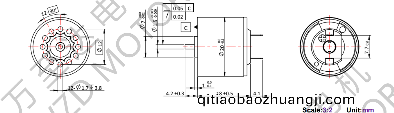 OT-CM2018空心桮電(dian)機-萬至達(dá)電(dian)機(ji)