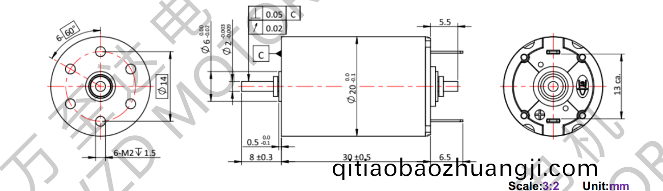 OT-CM2030石(shi)墨(mo)刷(shua)空心(xin)桮電(dian)機(jī)(ji)-萬(wan)至(zhi)達(dá)電機(jī)(ji)