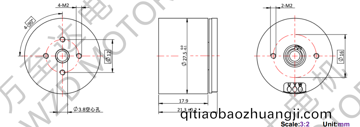 OT-EM2820BLDC無刷(shua)電(dian)機(ji)-萬至達(da)電機(ji)