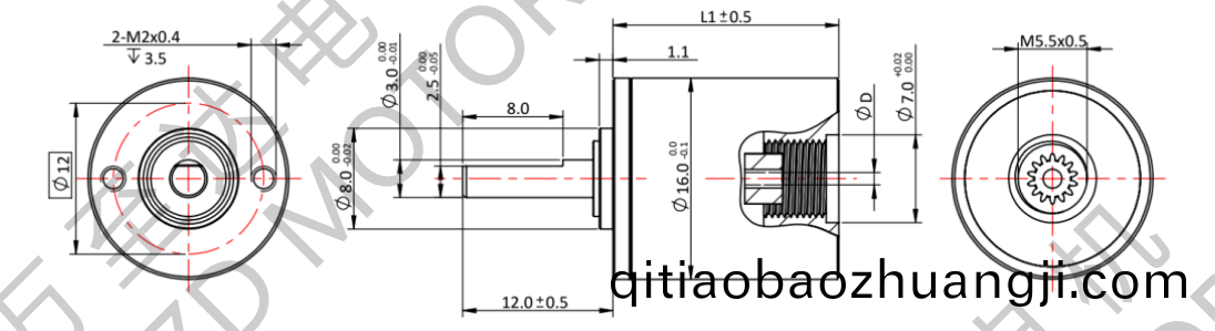 OT-16GP行星(xing)齒(chi)輪箱(xiang)-齒輪(lun)箱(xiang)-萬至(zhi)達電機