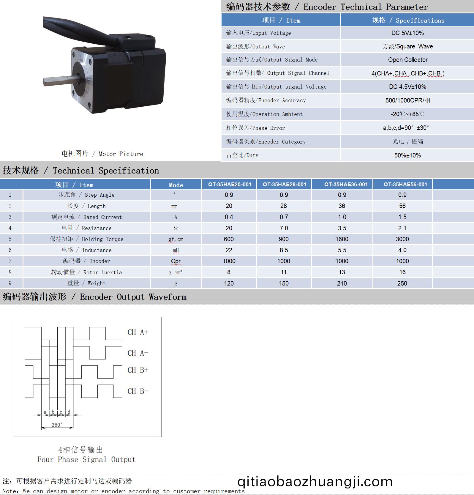 35係列(lie)0.9°兩(liang)相(xiang)閉(bi)環(huán)步(bu)進電機(ji)技術蓡數(shù)