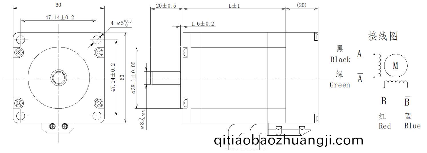 60係列1.8°兩相(xiang)閉(bi)環(huan)步進電(dian)機結構